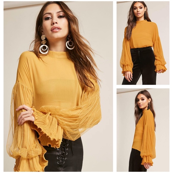Forever 21 Sheer Chiffon Top